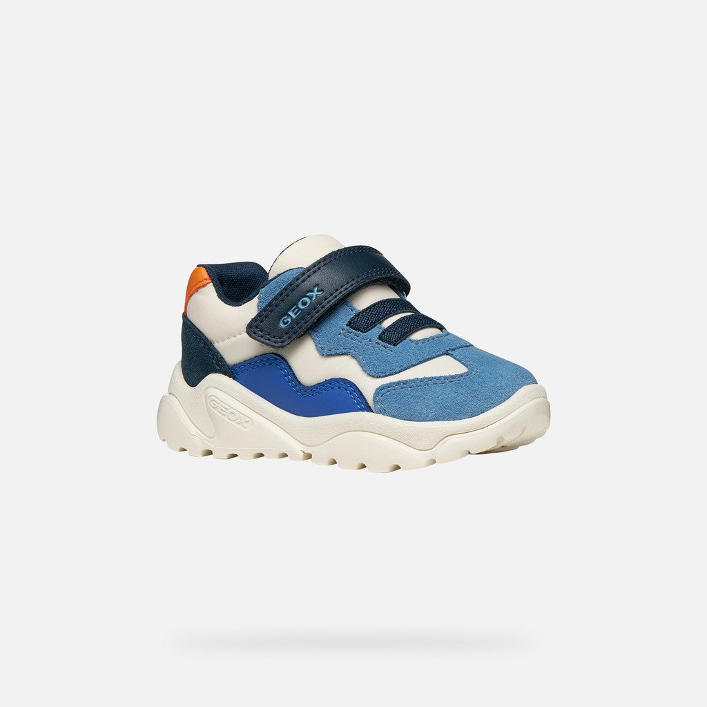 Geox pantofi baieti sport Ciufciuf 20-27 Ivory/Light blue