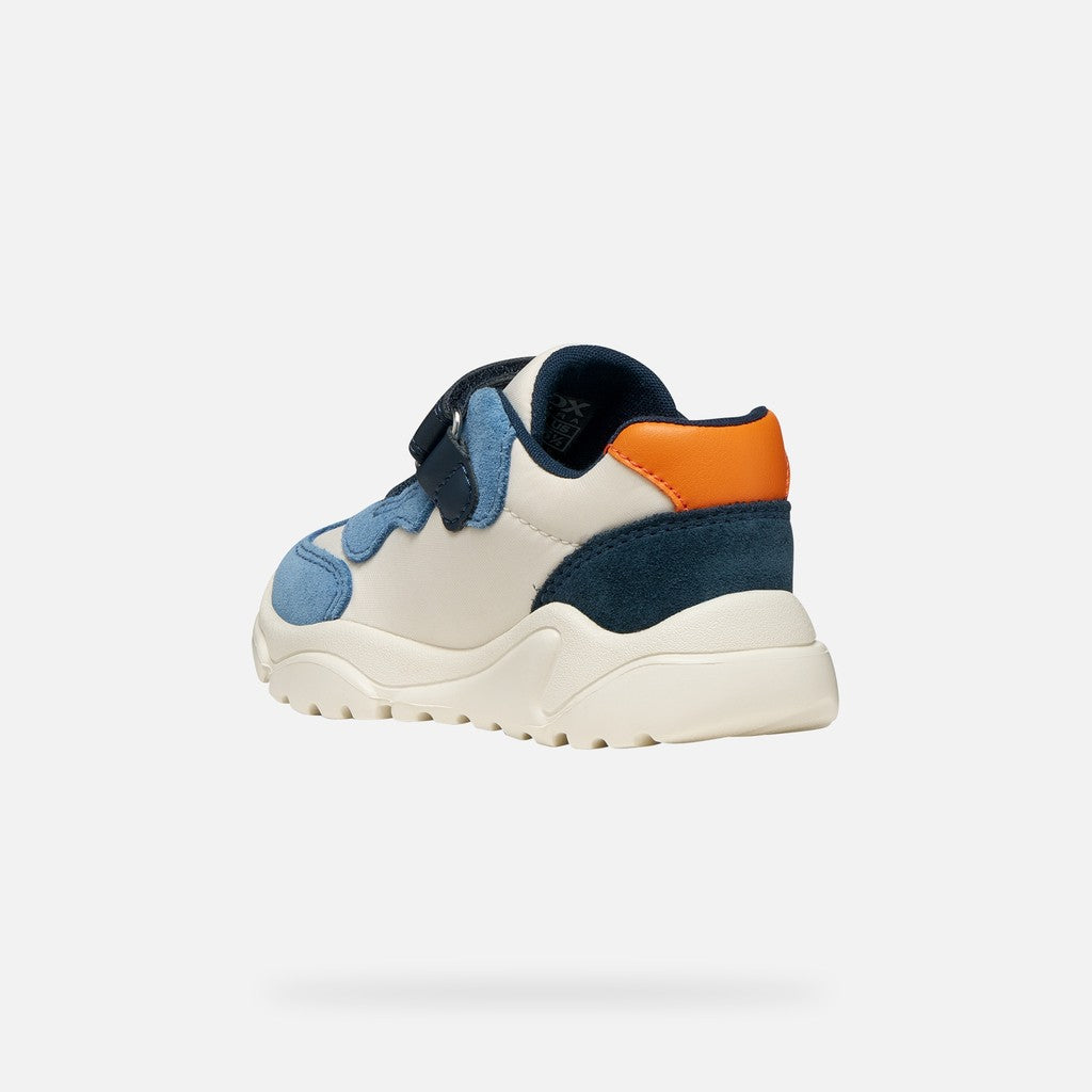 Geox pantofi baieti sport Ciufciuf 20-27 Ivory/Light blue
