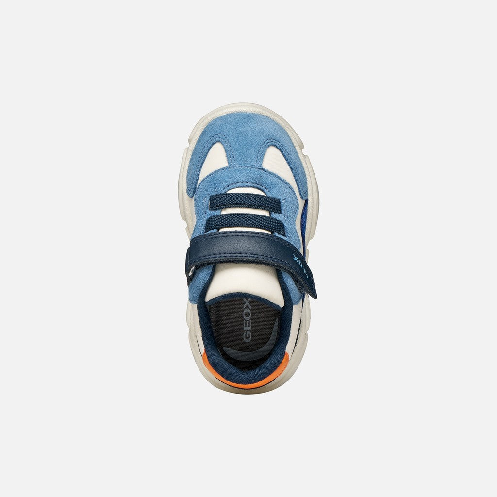 Geox pantofi baieti sport Ciufciuf 20-27 Ivory/Light blue