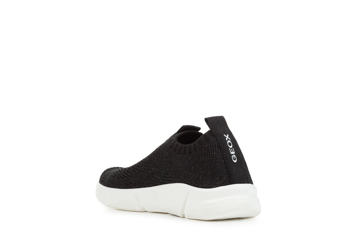 Geox pantofi baieti sport cu efect tricotat 28-39 Aril Black