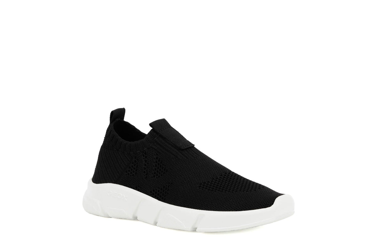 Geox pantofi baieti sport cu efect tricotat 28-39 Aril Black