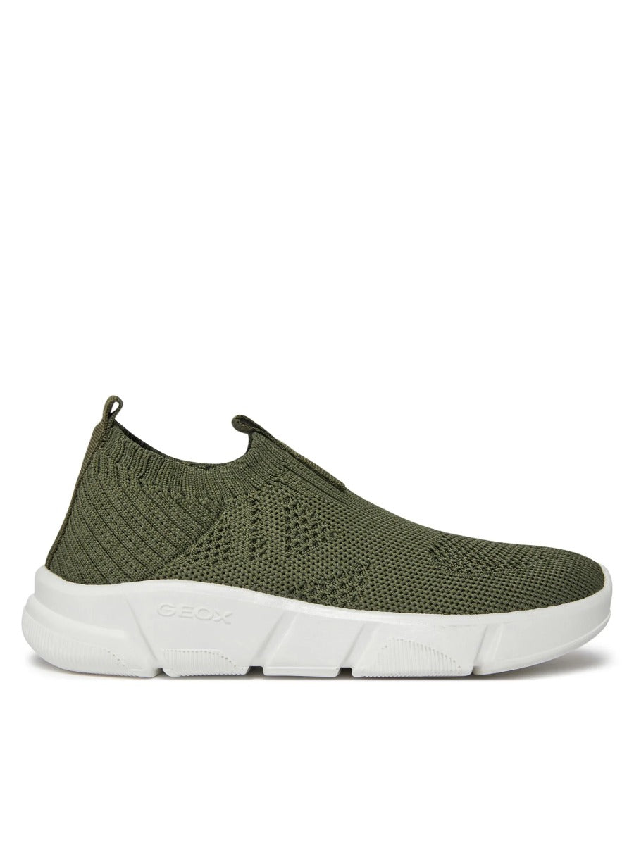 Geox pantofi baieti sport cu efect tricotat 28-39 Aril Military
