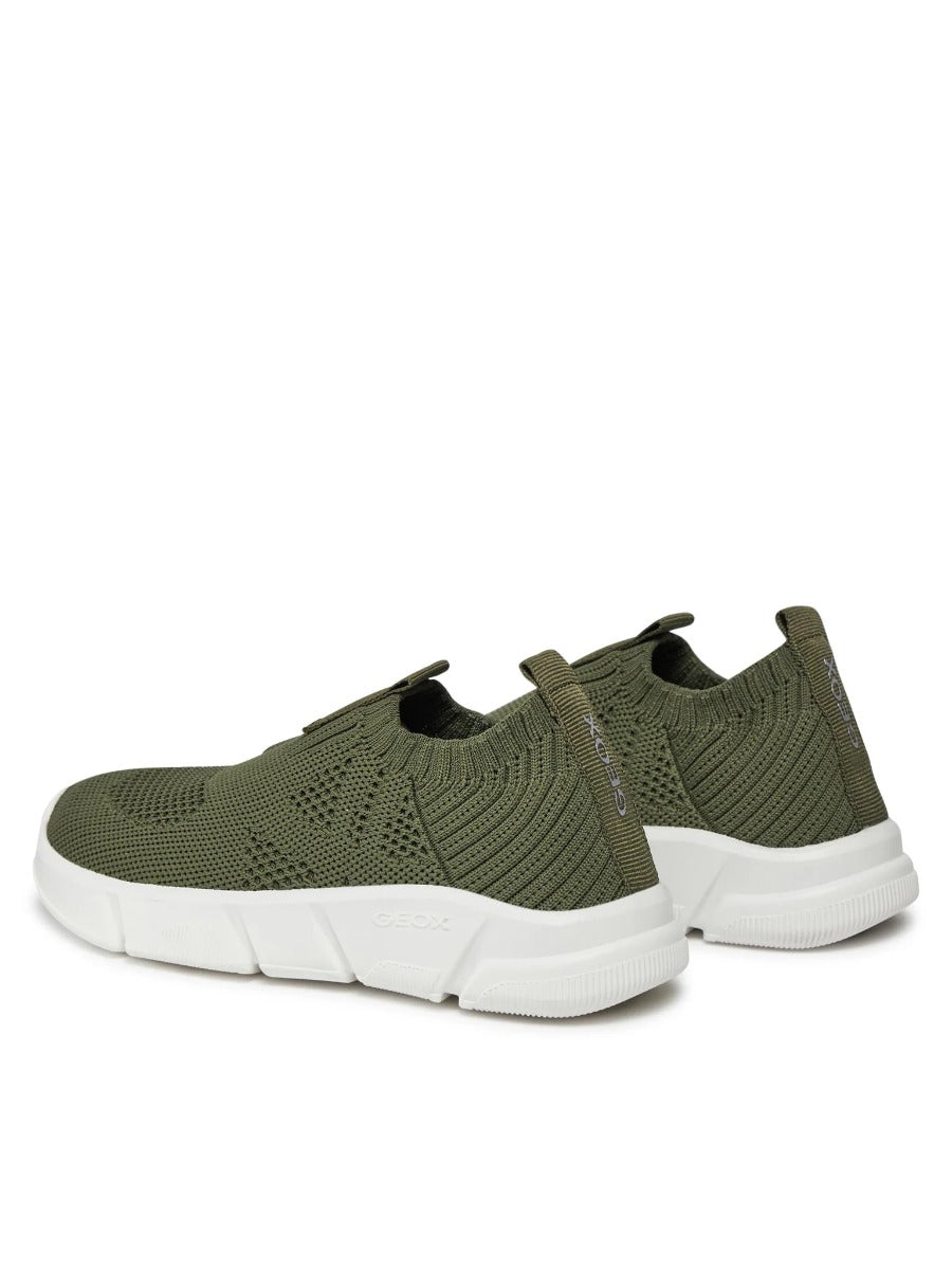 Geox pantofi baieti sport cu efect tricotat 28-39 Aril Military