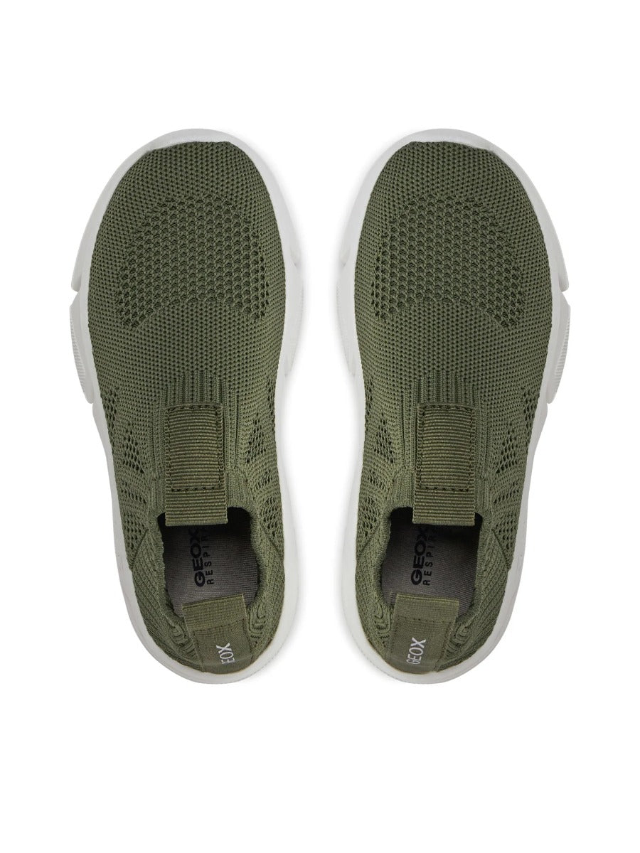 Geox pantofi baieti sport cu efect tricotat 28-39 Aril Military