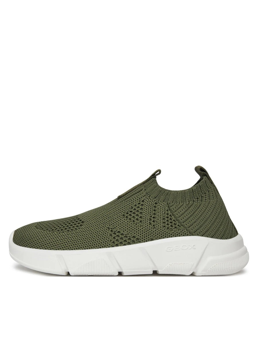Geox pantofi baieti sport cu efect tricotat 28-39 Aril Military
