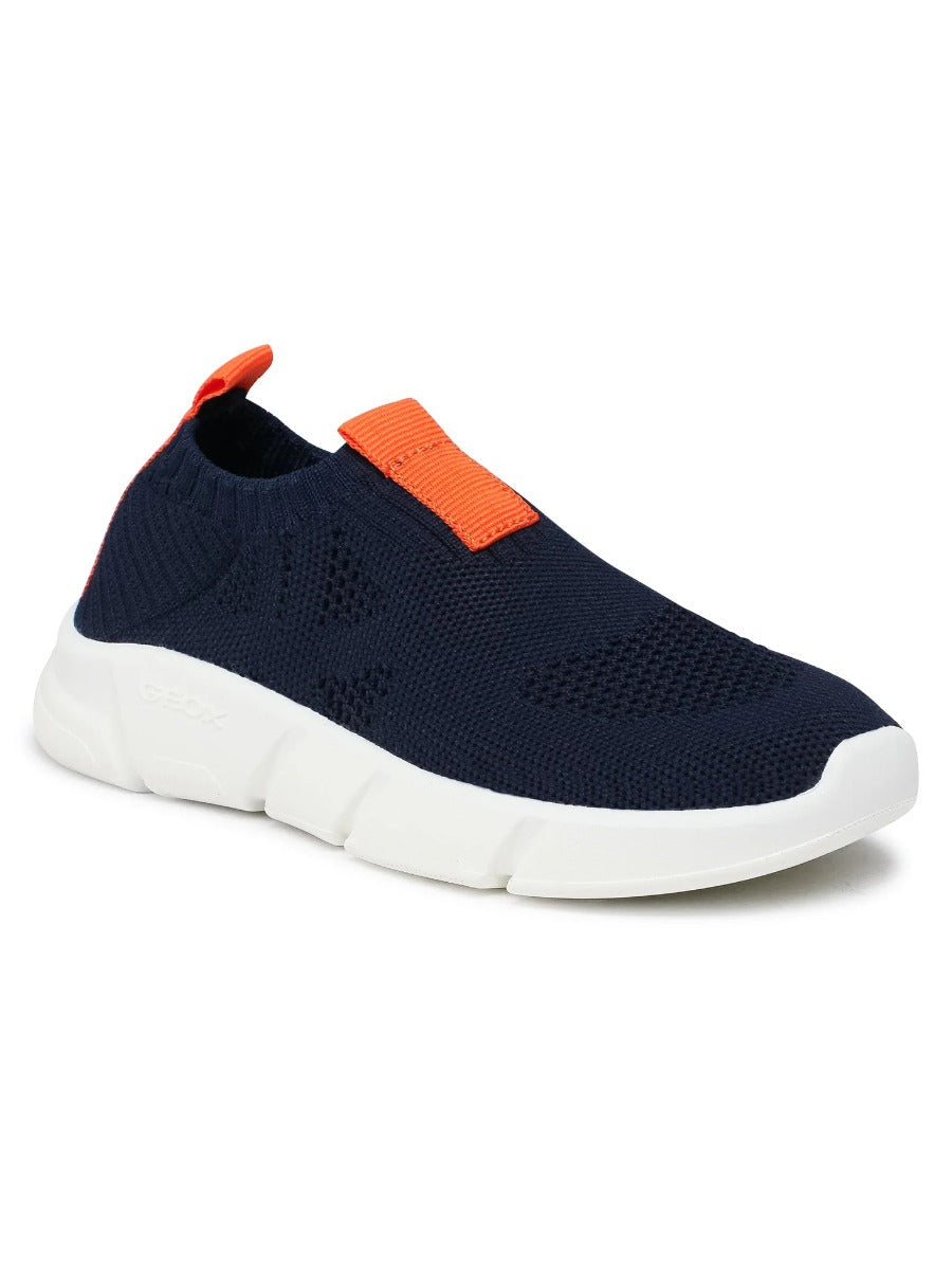 Geox pantofi baieti sport cu efect tricotat 28-39 Aril Navy/Orange Imagine principală a produsului