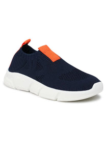 Geox pantofi baieti sport cu efect tricotat 28-39 Aril Navy/Orange