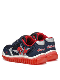 Geox pantofi baieti sport cu LED 20-27 Lightyloo Navy/Red Spiderman