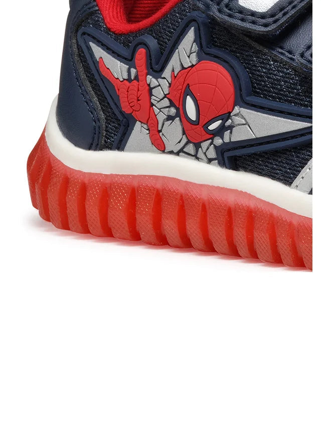 Geox pantofi baieti sport cu LED 20-27 Lightyloo Navy/Red Spiderman