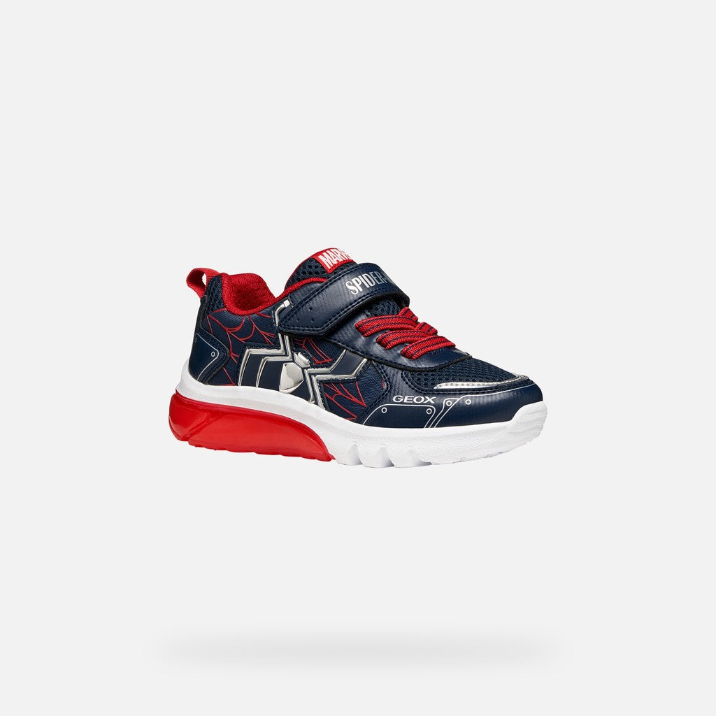 Geox pantofi baieti sport cu LED Ciberdron 26-34 Navy/Red Spider-Man