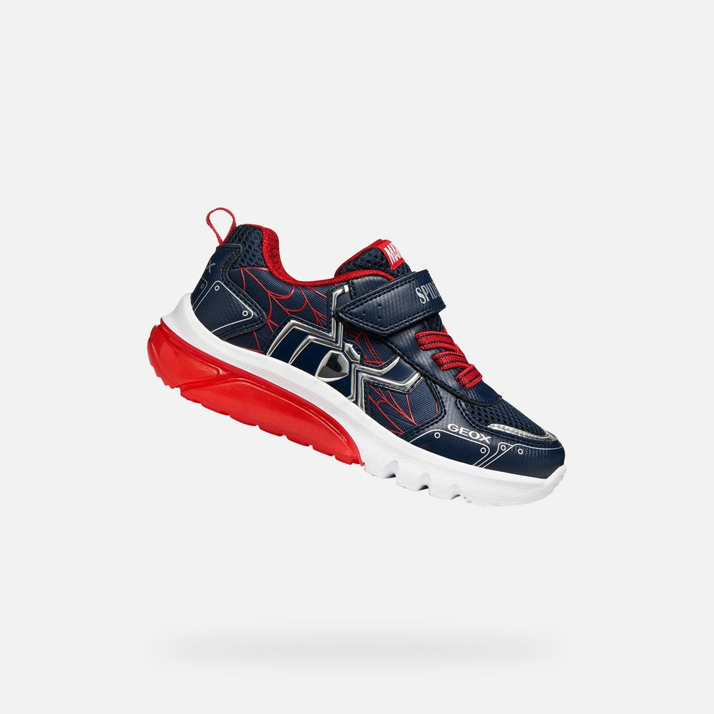 Geox pantofi baieti sport cu LED Ciberdron 26-34 Navy/Red Spider-Man