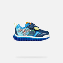Geox pantofi baieti sport cu LED Lightyloo 21-27 Navy/Azure cu Bugs Bunny