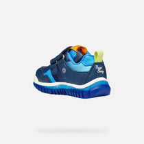 Geox pantofi baieti sport cu LED Lightyloo 21-27 Navy/Azure cu Bugs Bunny