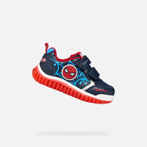 Geox fiú sportcipő LED Lightyloo 22-27 Navy/Azure, Pókember mintával