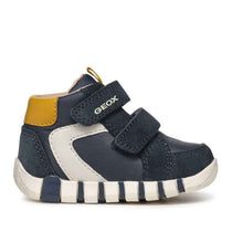 Geox pantofi baieti sport cu scai 18-26 Navy/Ochre