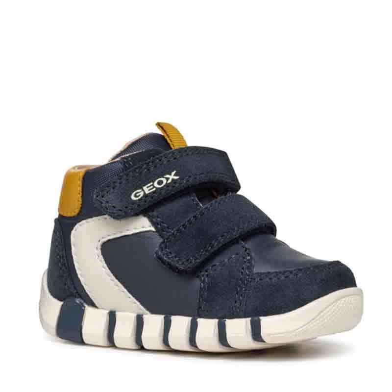 Geox pantofi baieti sport cu scai 18-26 Navy/Ochre