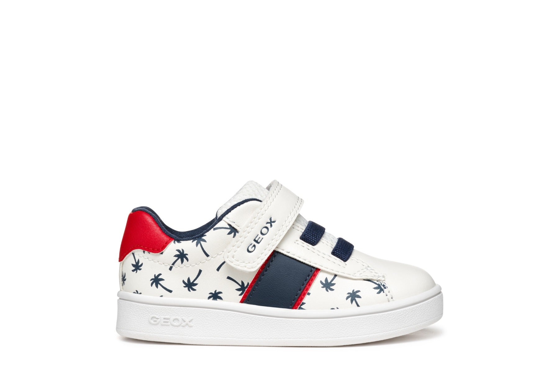 Geox pantofi baieti sport cu siret si scai 21-26 Eclyper White/Red Imagine secundară a produsului