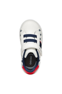 Geox pantofi baieti sport cu siret si scai 20-26 Eclyper White/Blue