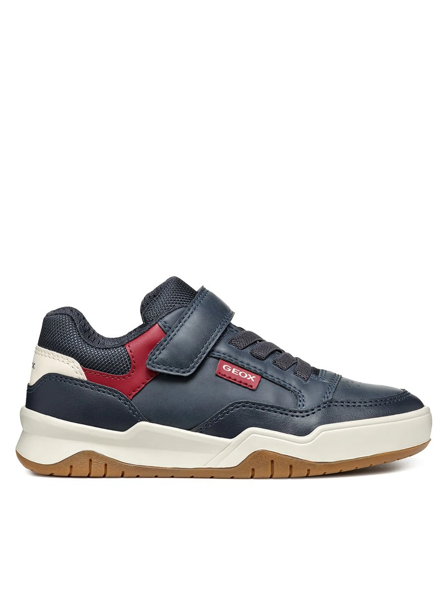 Geox pantofi baieti sport cu siret si scai 28-36 Navy/Dark Red Imagine principală a produsului