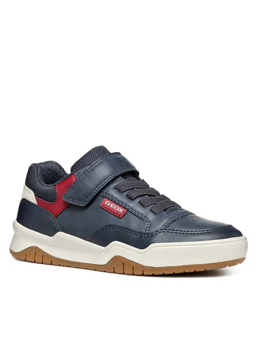 Geox pantofi baieti sport cu siret si scai 36-37 Navy/Dark Red Imagine secundară a produsului