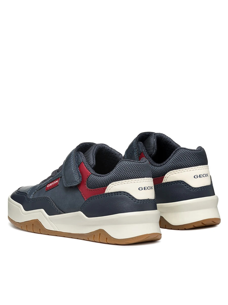 Geox pantofi baieti sport cu siret si scai 28-36 Navy/Dark Red