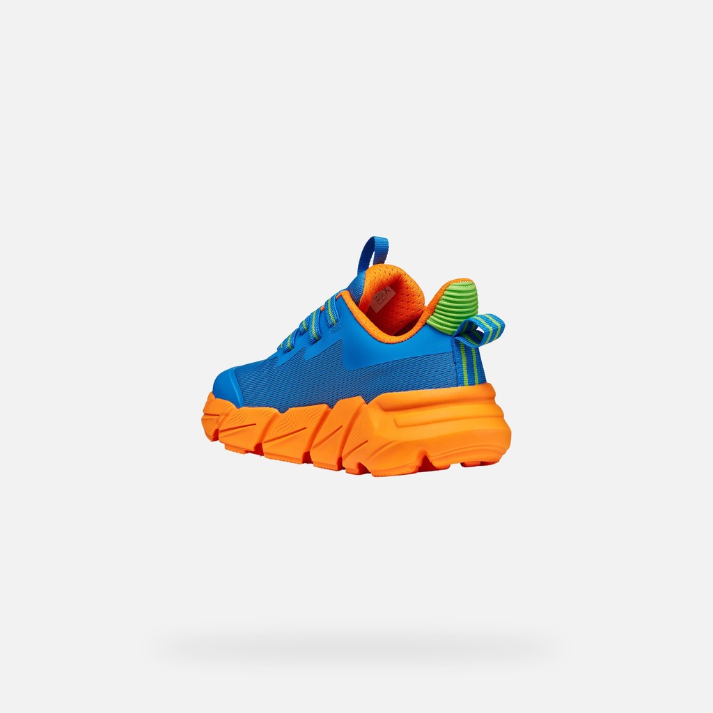 Geox pantofi baieti sport Flexyper Fast 28-36 Light blue/Orange