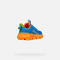 Geox pantofi baieti sport Flexyper Fast 28-36 Light blue/Orange