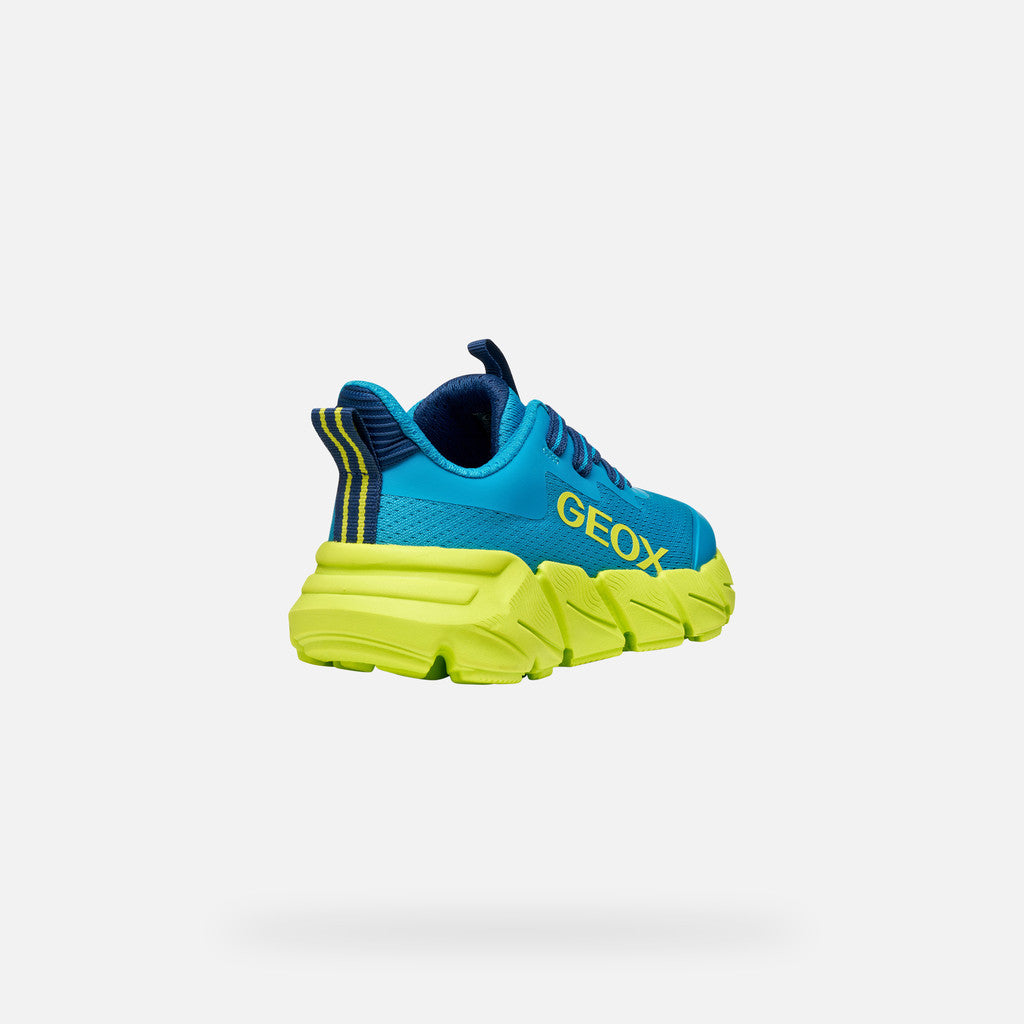Geox pantofi baieti sport Flexyper Fast 28-36 Light Blue/Lime