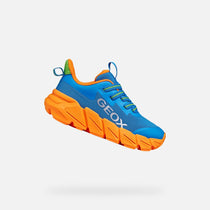 Geox pantofi baieti sport Flexyper Fast 28-36 Light blue/Orange