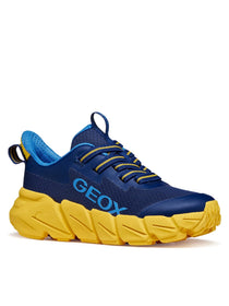 Geox pantofi baieti sport Flexyper Fast 28-36 Navy/Yellow