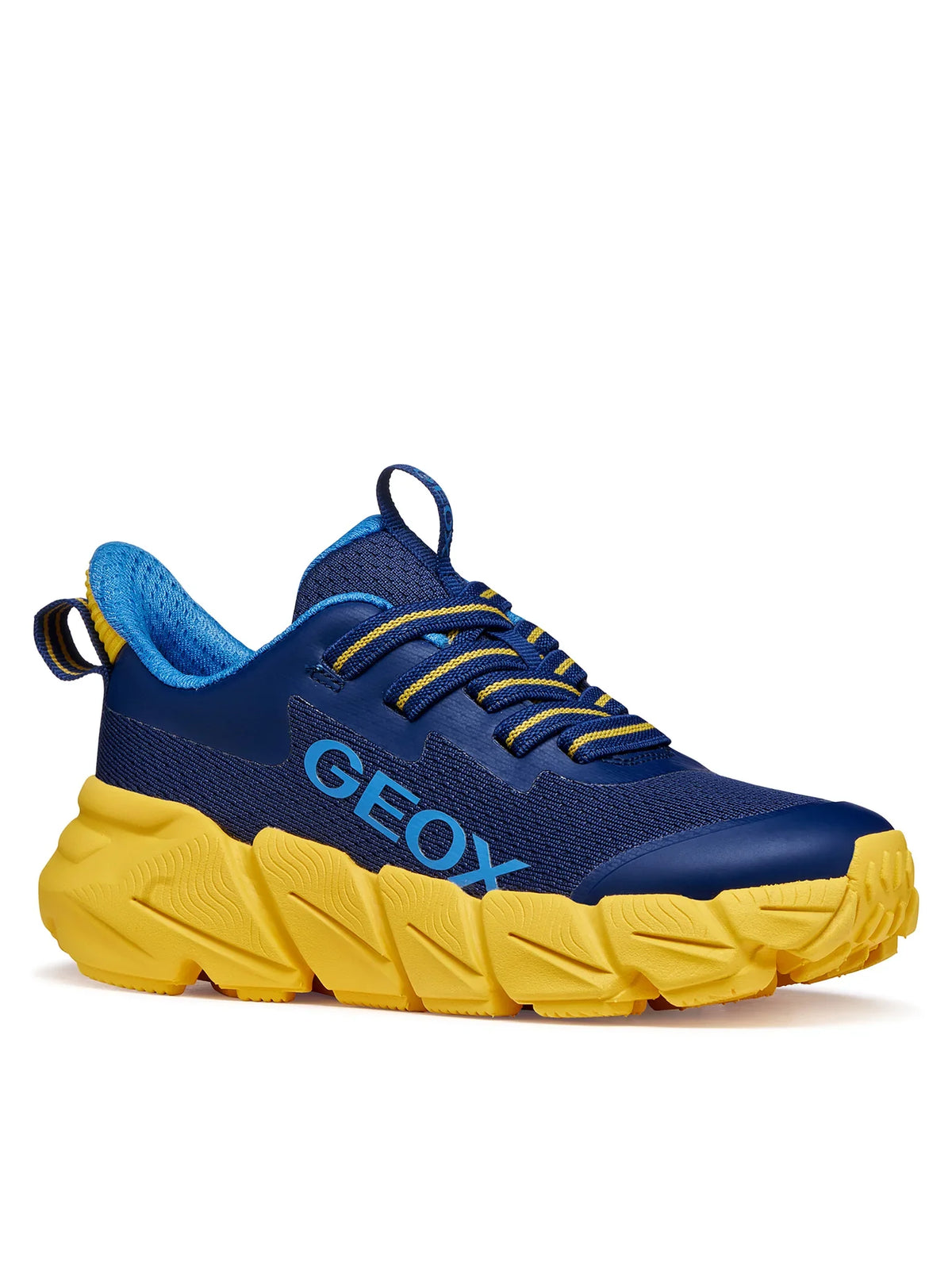 Geox pantofi baieti sport Flexyper Fast 28-36 Navy/Yellow
