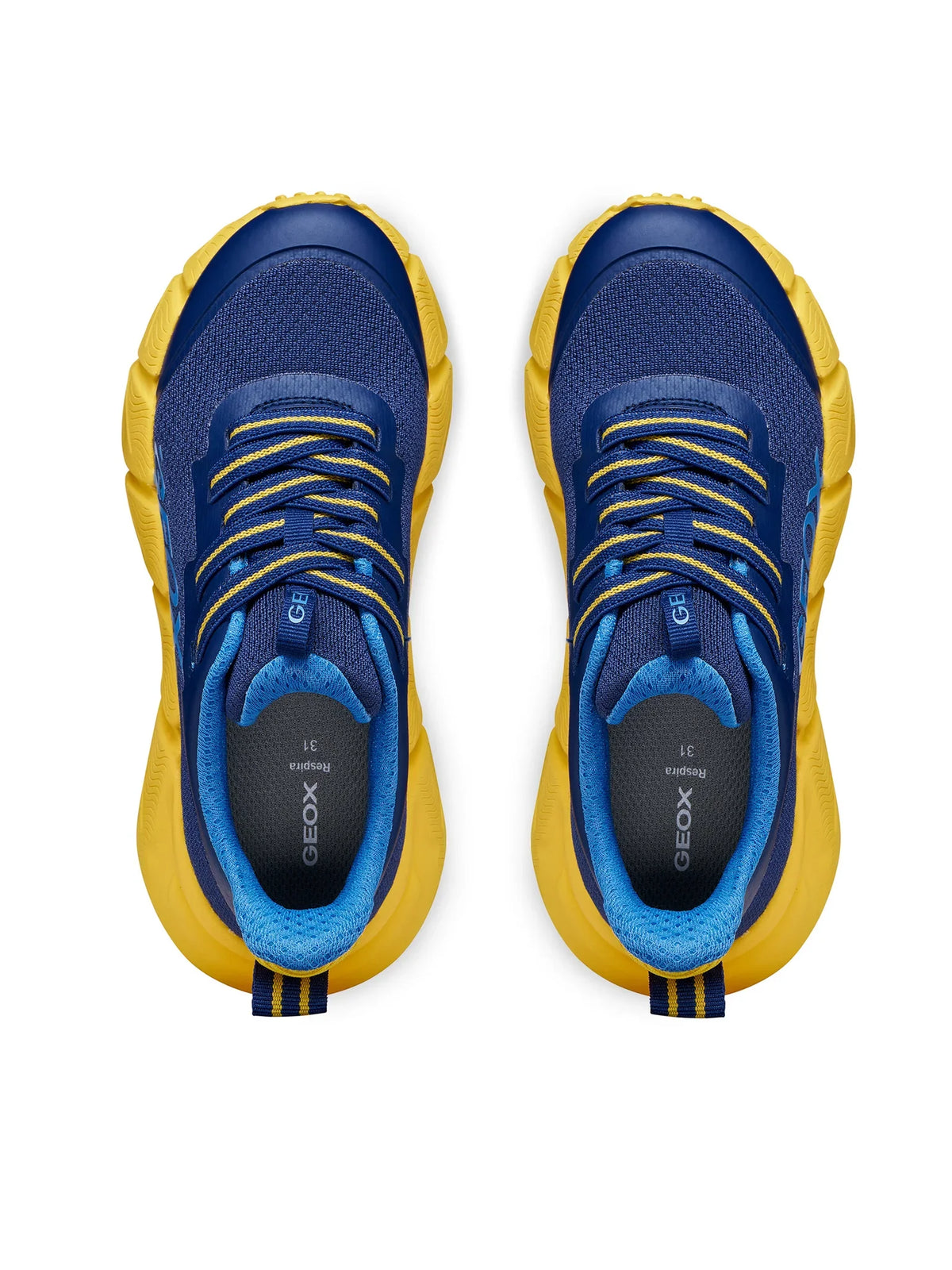 Geox pantofi baieti sport Flexyper Fast 28-36 Navy/Yellow