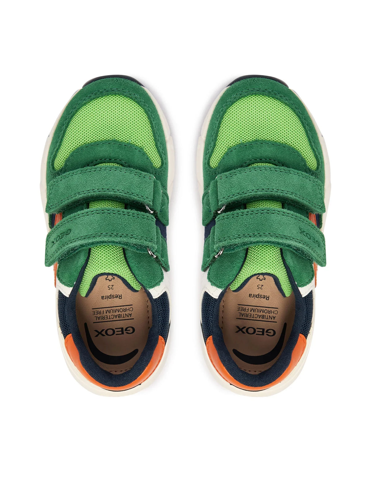 Geox pantofi baieti sport Flexyper Mini 20-27 Green/Orange