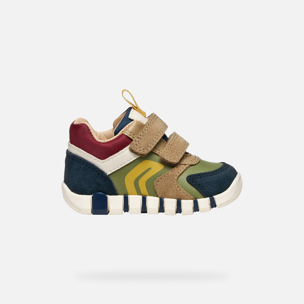 Geox pantofi baieti sport Iupidoo 18-26 Navy/Pistachio Imagine secundară a produsului
