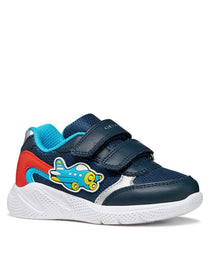 Geox pantofi baieti sport Sprintye 20-27 Navy/Azure cu avion