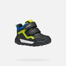Geox pantofi baieti Trekkyup Amphibiox 24-27 Black/Fluo Green