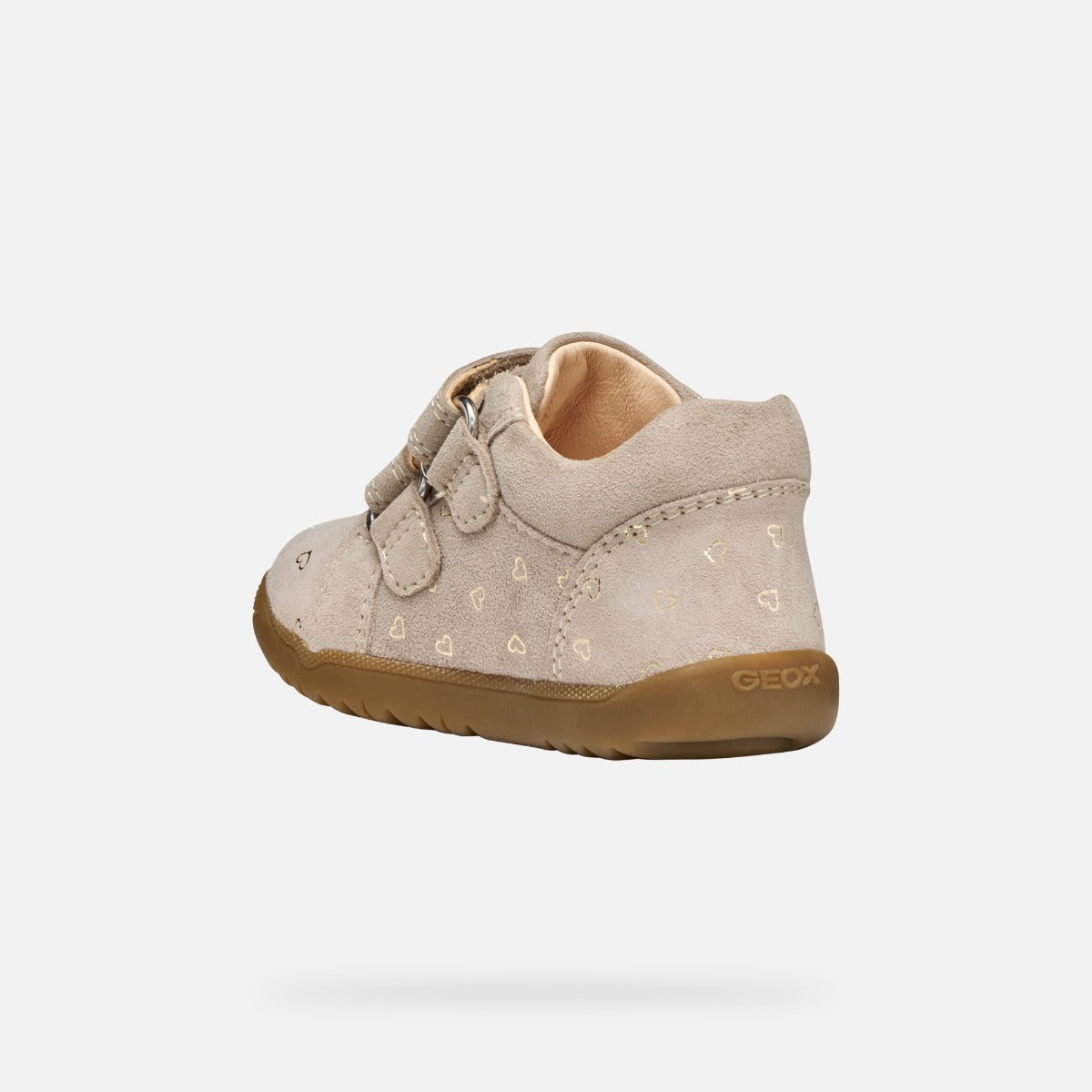 Geox pantofi fete 18-26 Macchia Beige cu inimioare