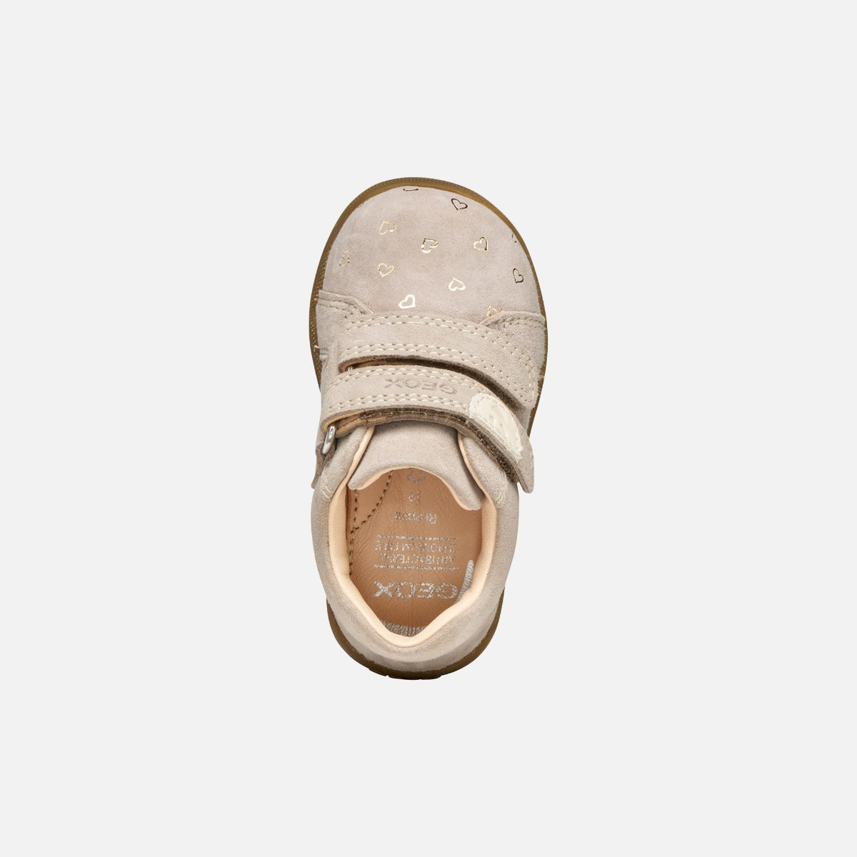 Geox pantofi fete 18-26 Macchia Beige cu inimioare