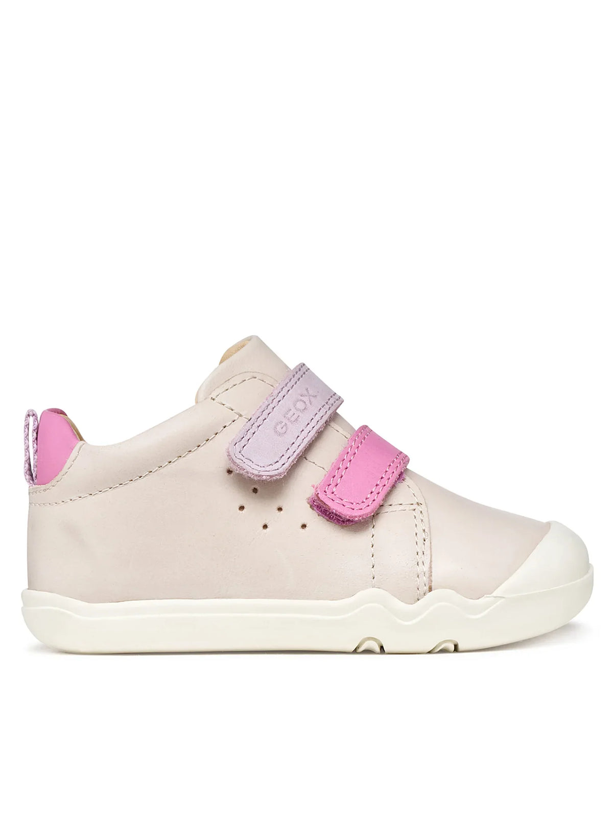 Geox pantofi fete Barefoot Steppieup 20-27 Ivory/Dark Pink