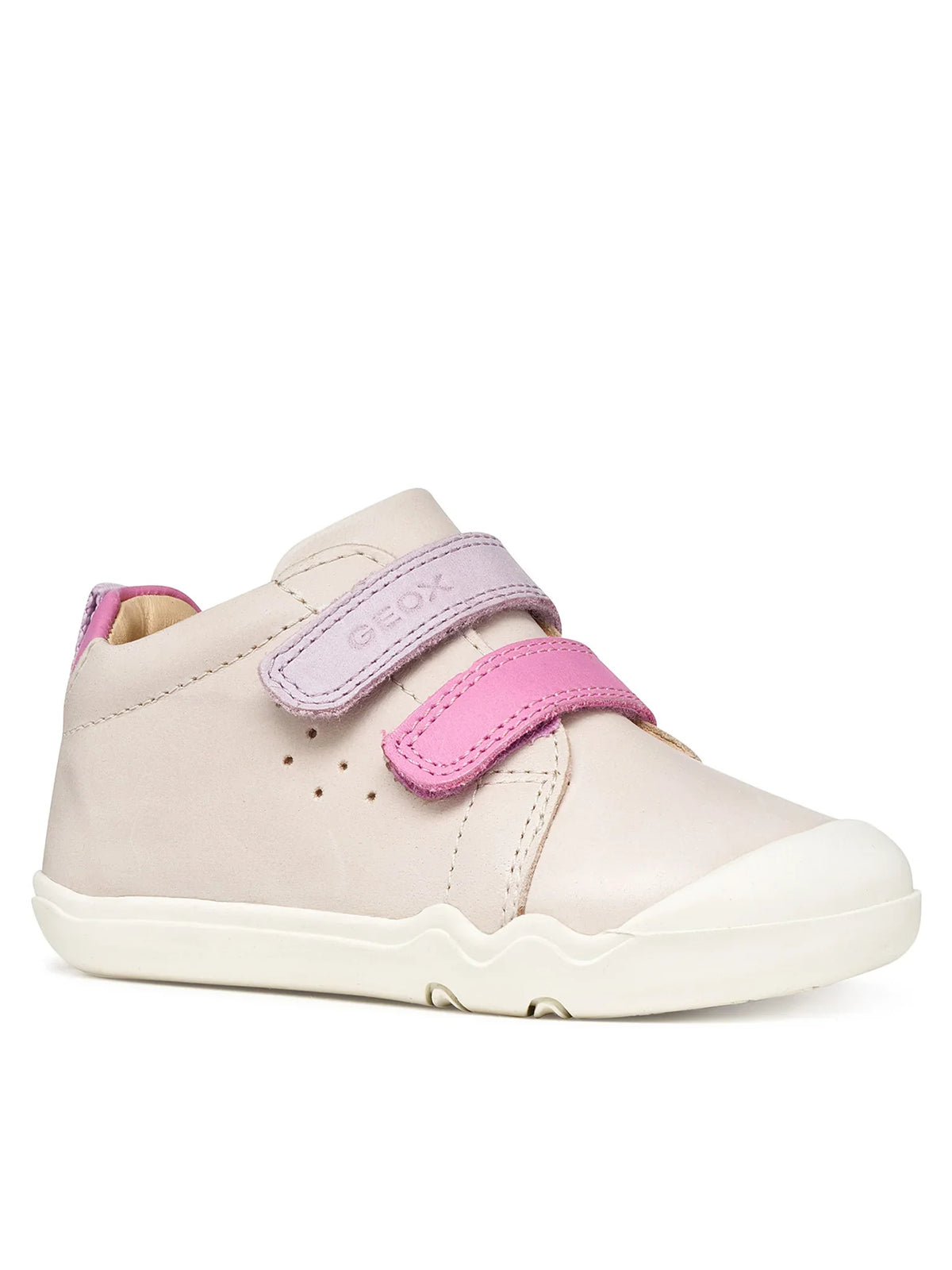 Geox pantofi fete Barefoot Steppieup 20-27 Ivory/Dark Pink
