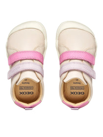 Geox pantofi fete Barefoot Steppieup 20-27 Ivory/Dark Pink