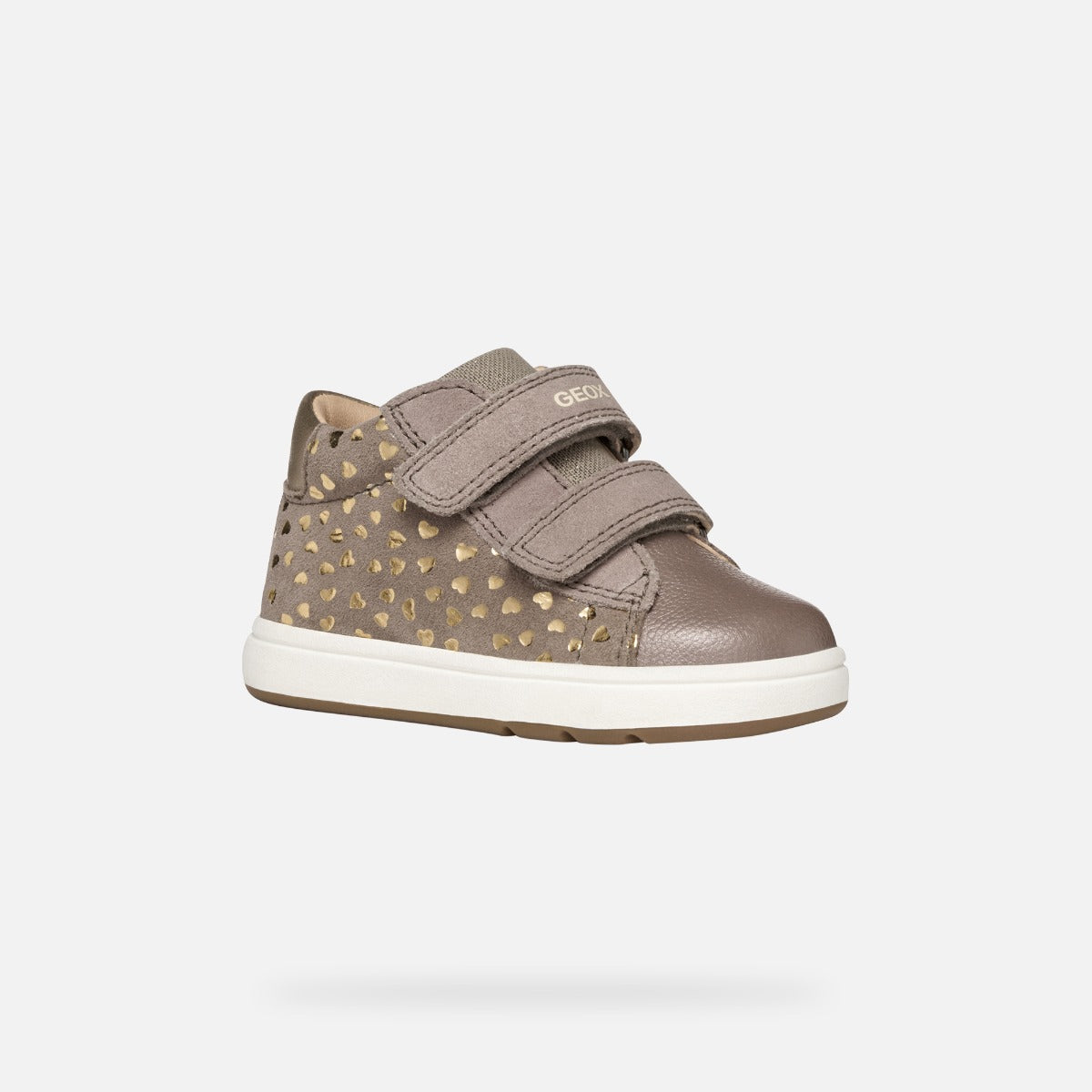 Geox pantofi fete Biglia 18-26 Dark Beige cu inimioare Imagine principală a produsului