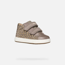 Geox pantofi fete Biglia 18-26 Dark Beige cu inimioare