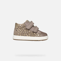 Geox pantofi fete Biglia 18-26 Dark Beige cu inimioare