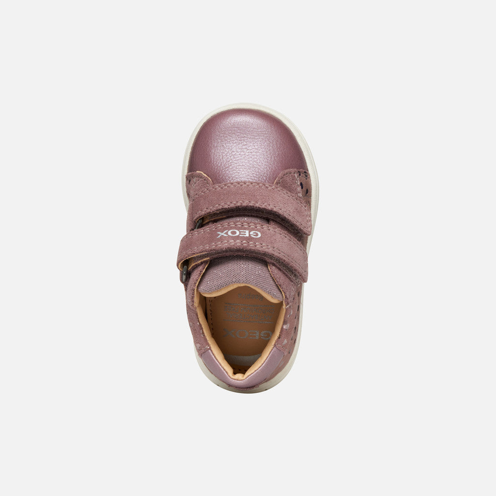 Geox pantofi fete Biglia 18-26 Dark Rose cu inimioare