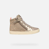 Geox pantofi fete captusiti Mirroless 28-35 Dark Beige