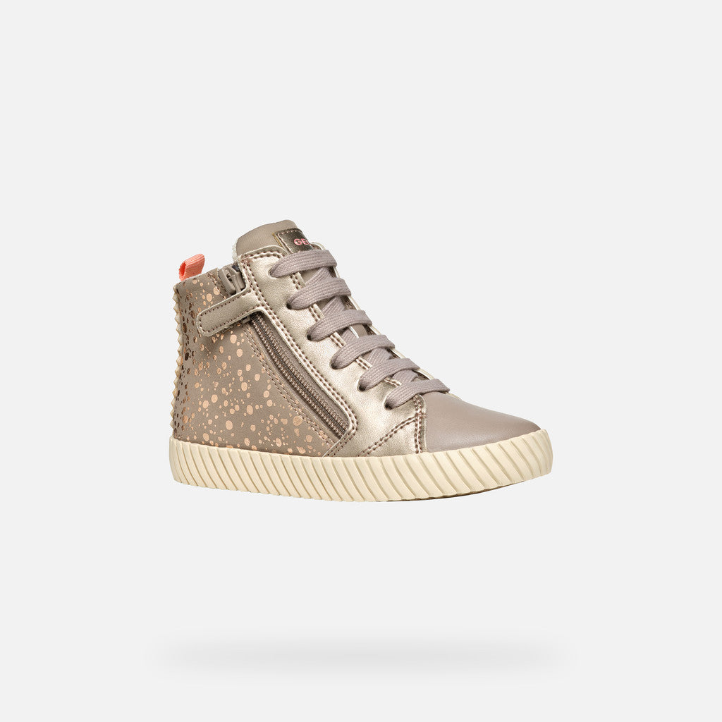 Geox pantofi fete captusiti Mirroless 28-35 Dark Beige