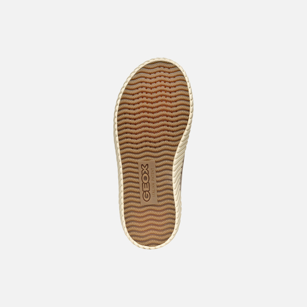 Geox pantofi fete captusiti Mirroless 28-35 Dark Beige