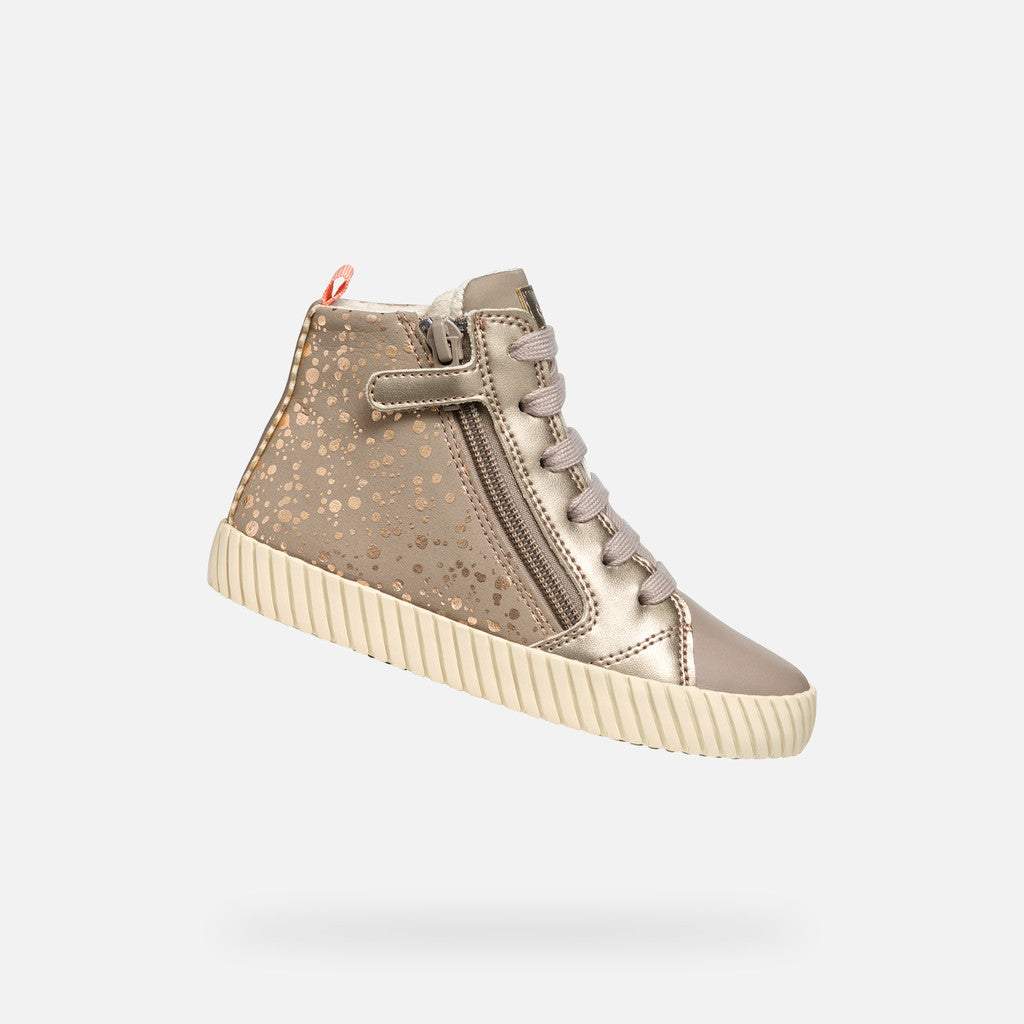 Geox pantofi fete captusiti Mirroless 28-35 Dark Beige