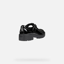Geox pantofi fete classici pentru scoala Casey 28-34 Black lacuit